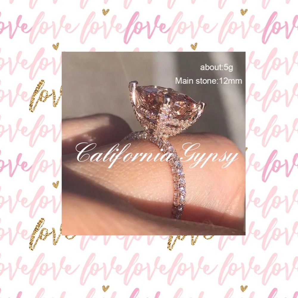 S925 18k Rose Gold 9.52CT Ring - Picture 4 of 7